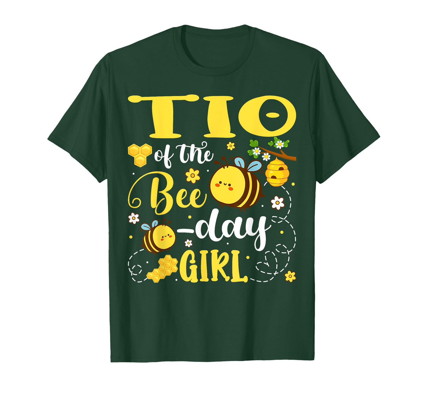 Tio of The Bee-Day Girl Birthday Party Matching Family T-Shirt