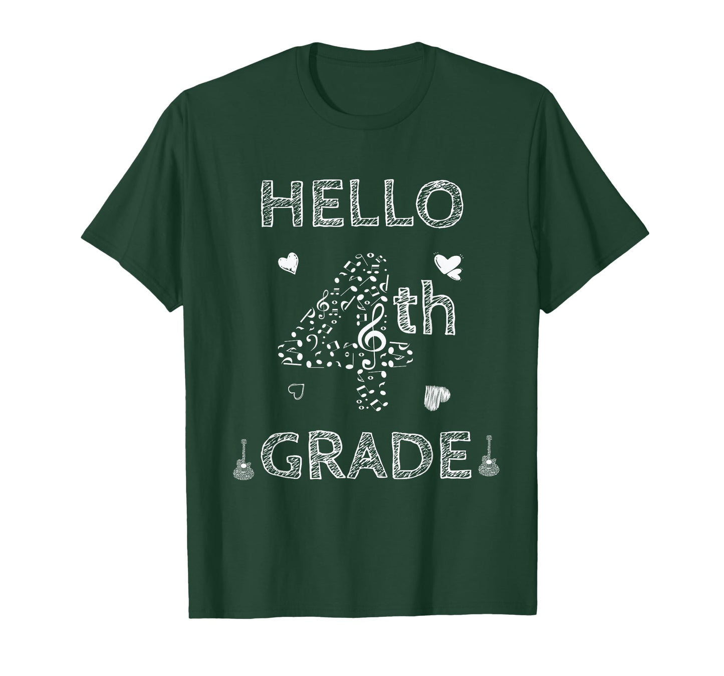 Back To School tee 4th Grade shirt hello fourth grade music T-Shirt