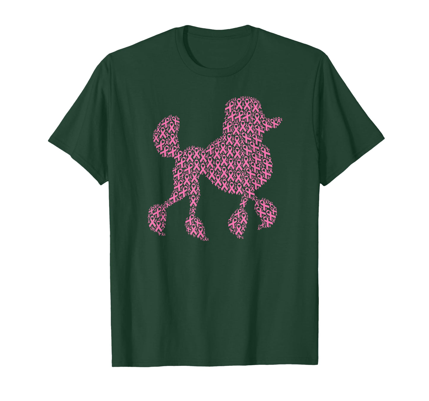 Breast Cancer Awareness Pink Ribbon & Survivor - Poodle T-Shirt