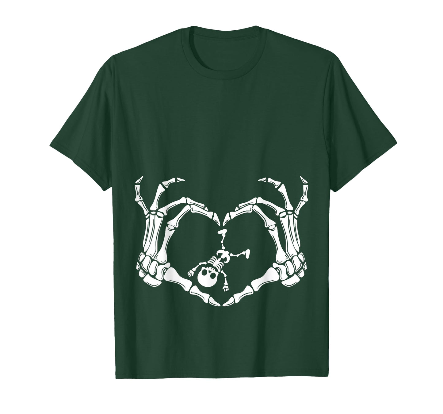 Halloween Skeleton Baby Rib Cage Pregnant Pumpkin New Mom T-Shirt