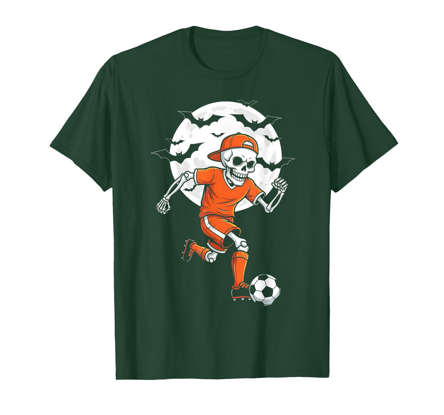 Funny Skeleton Soccer Halloween Costume Boys Kids Men Women T-Shirt
