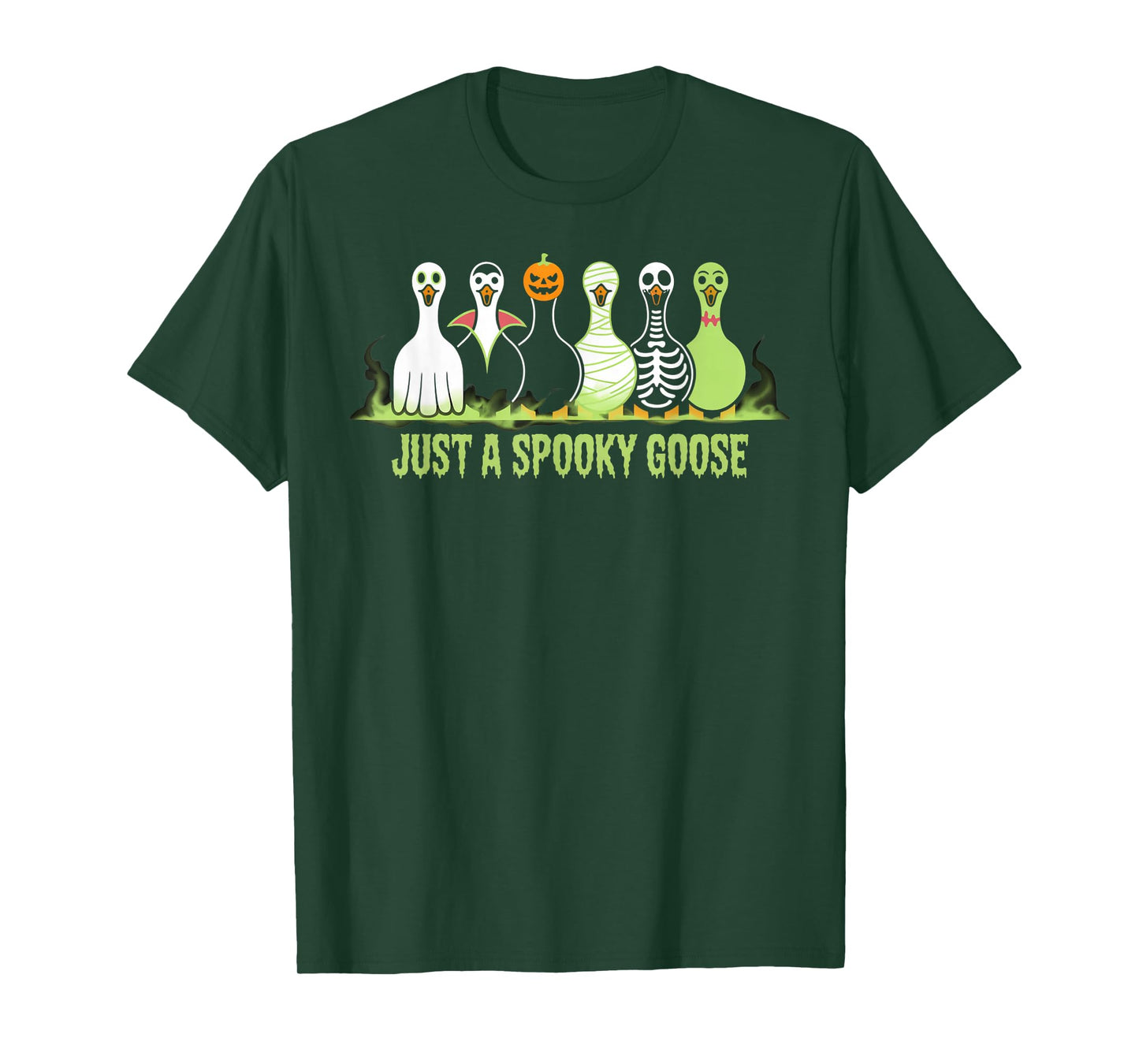 Just A Spooky Goose Halloween Silly Goose Funny Halloween T-Shirt