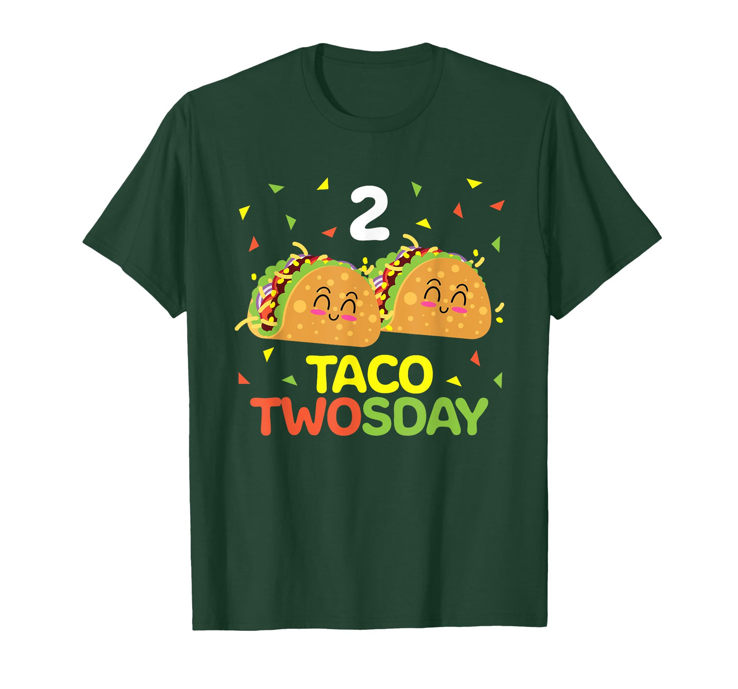 Taco Twosday 2nd Birthday Gifts for Kids Toddler Boy Girl T-Shirt