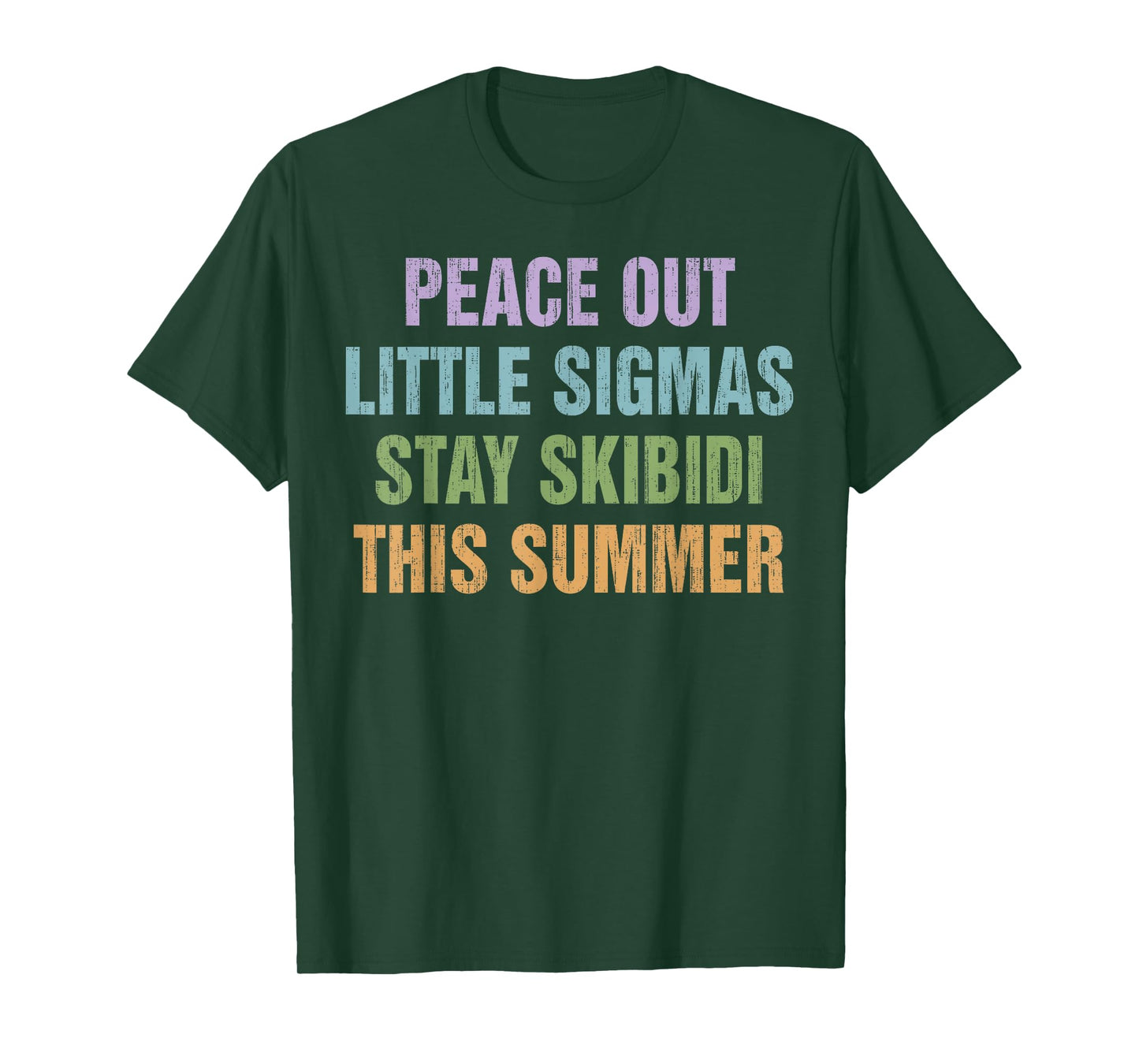 Peace Out Little Sigmas Stay Skibidi Last Day Of School T-Shirt