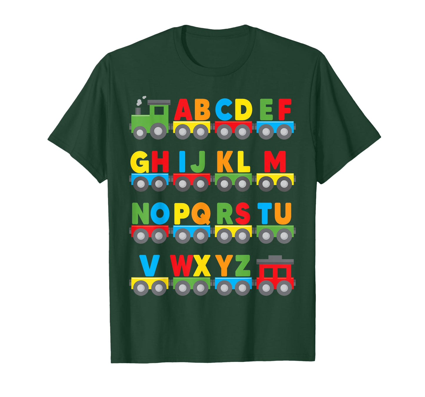 Alphabet Toy Train Colorful Letters learn ABCs boy girl kids T-Shirt