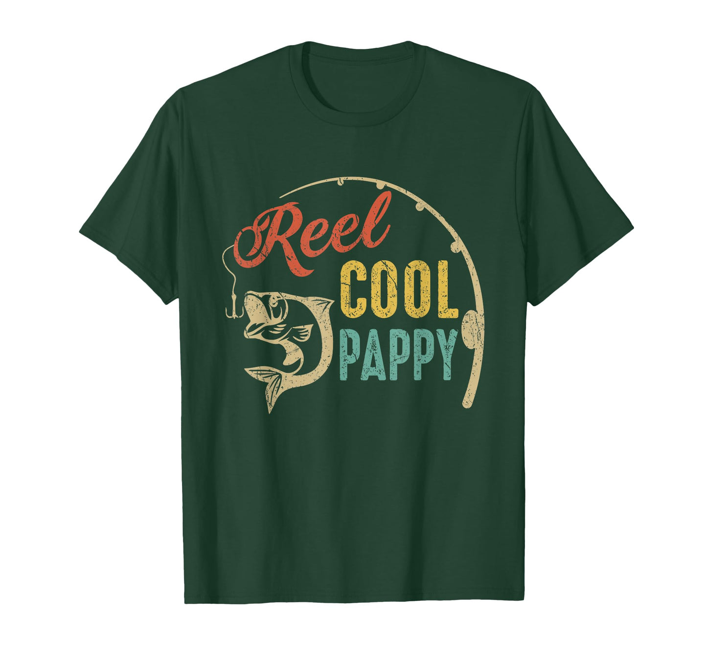 Fathers Day Shirt Vintage Fishing Reel Cool Pappy T-Shirt