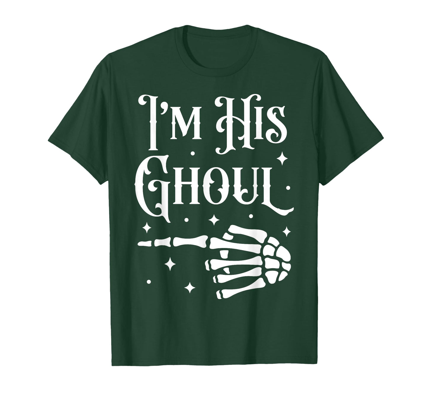 I’m Her Boo I’m His Ghoul Halloween Couple Matching Skeleton T-Shirt
