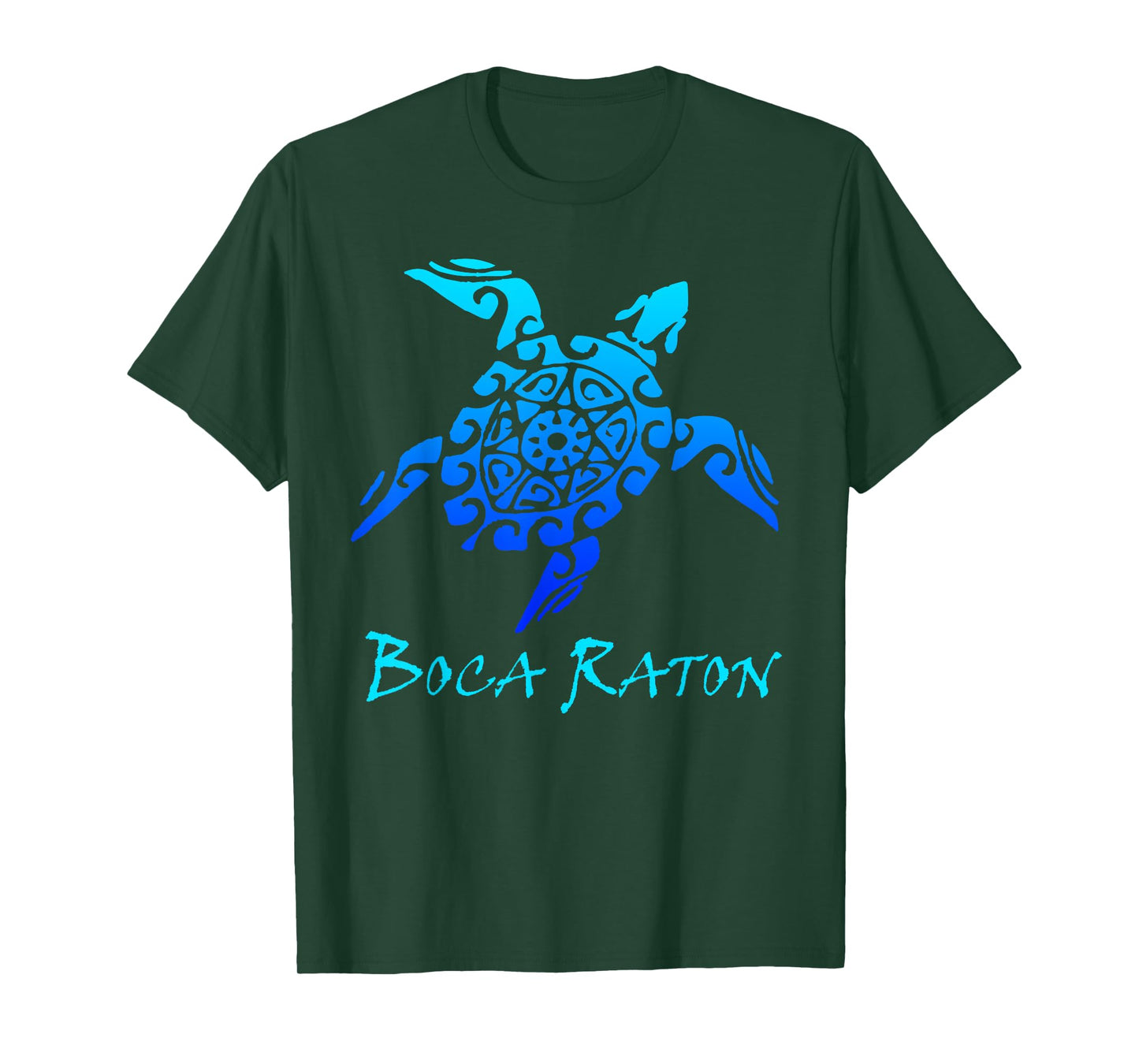 Boca Raton, Florida Vintage Retro Tribal Sea Turtle Vacation T-Shirt