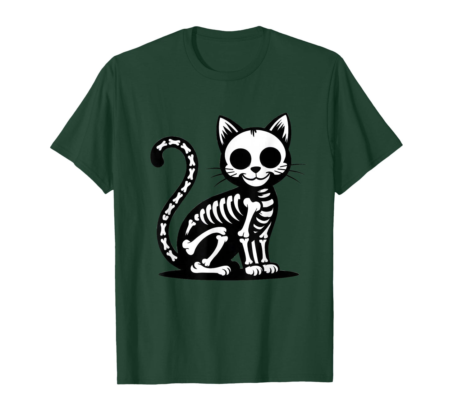 Halloween Skeleton Cat Bones Easy Simple Cat Costume Kids T-Shirt