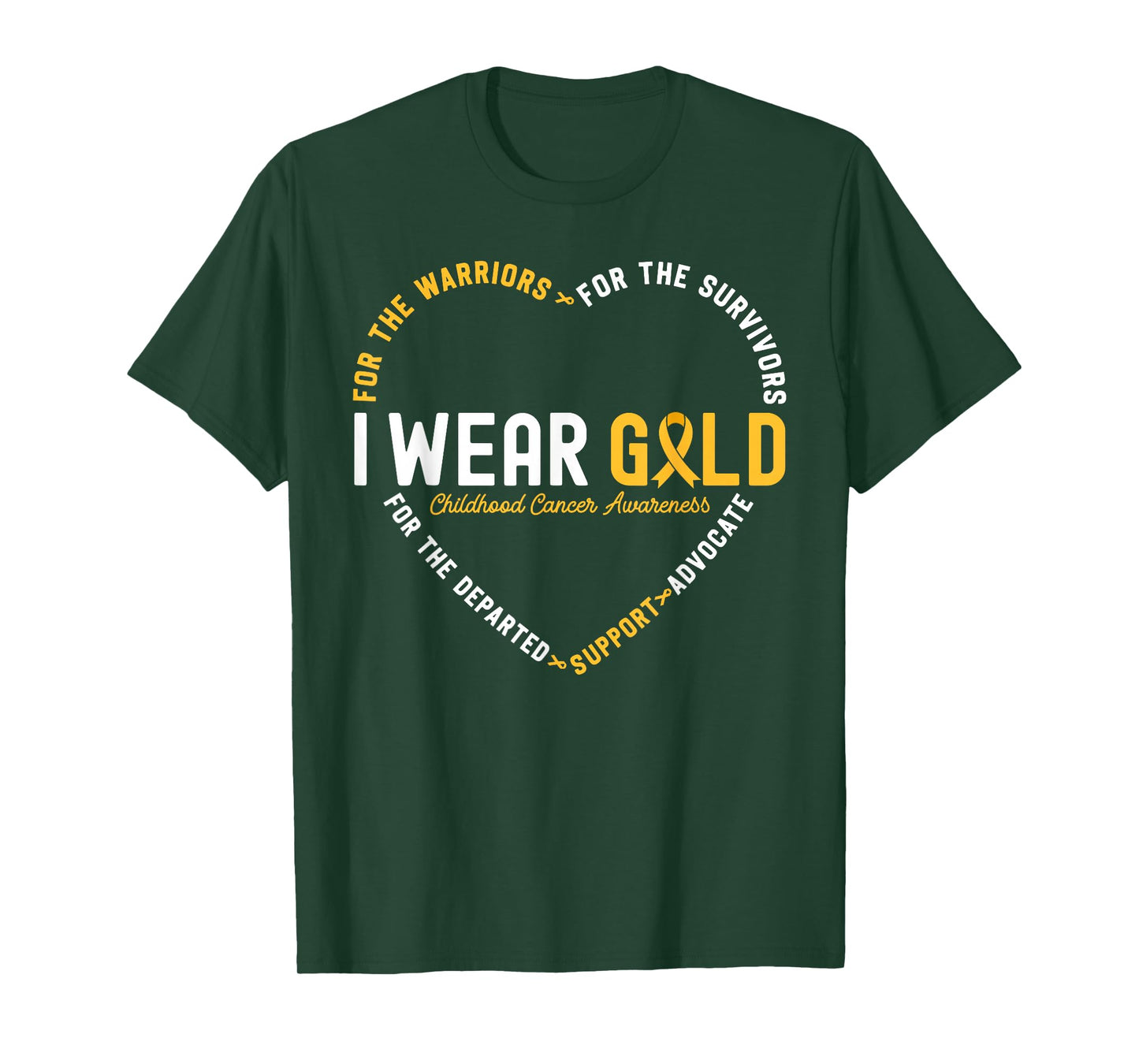Childhood Cancer Awareness I Wear Gold For Warrior Survivors T-Shirt