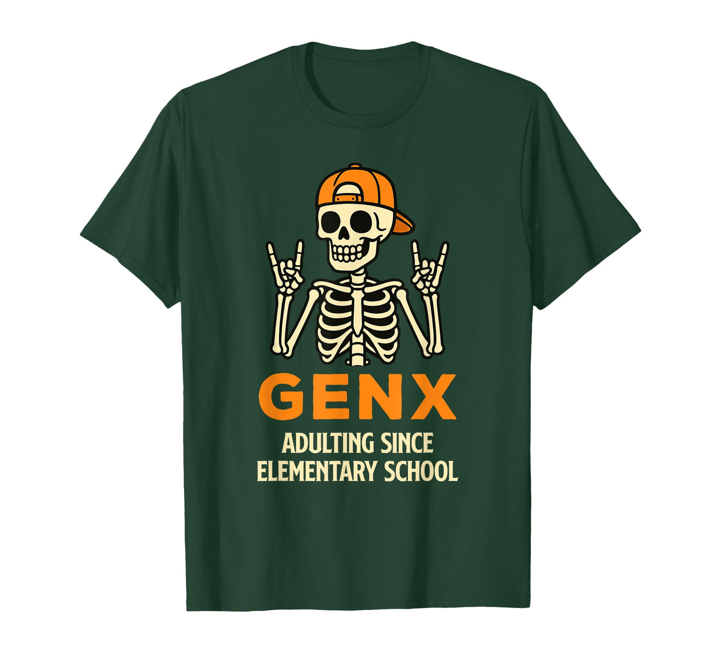 Gen X Skeleton Funny Adulting Retro T-Shirt