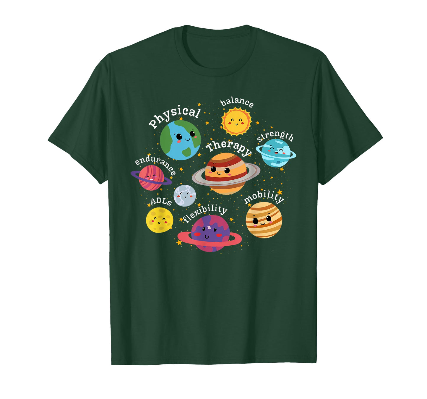 Funny Physical Therapy DPT Space Physical Therapist Rehab T-Shirt