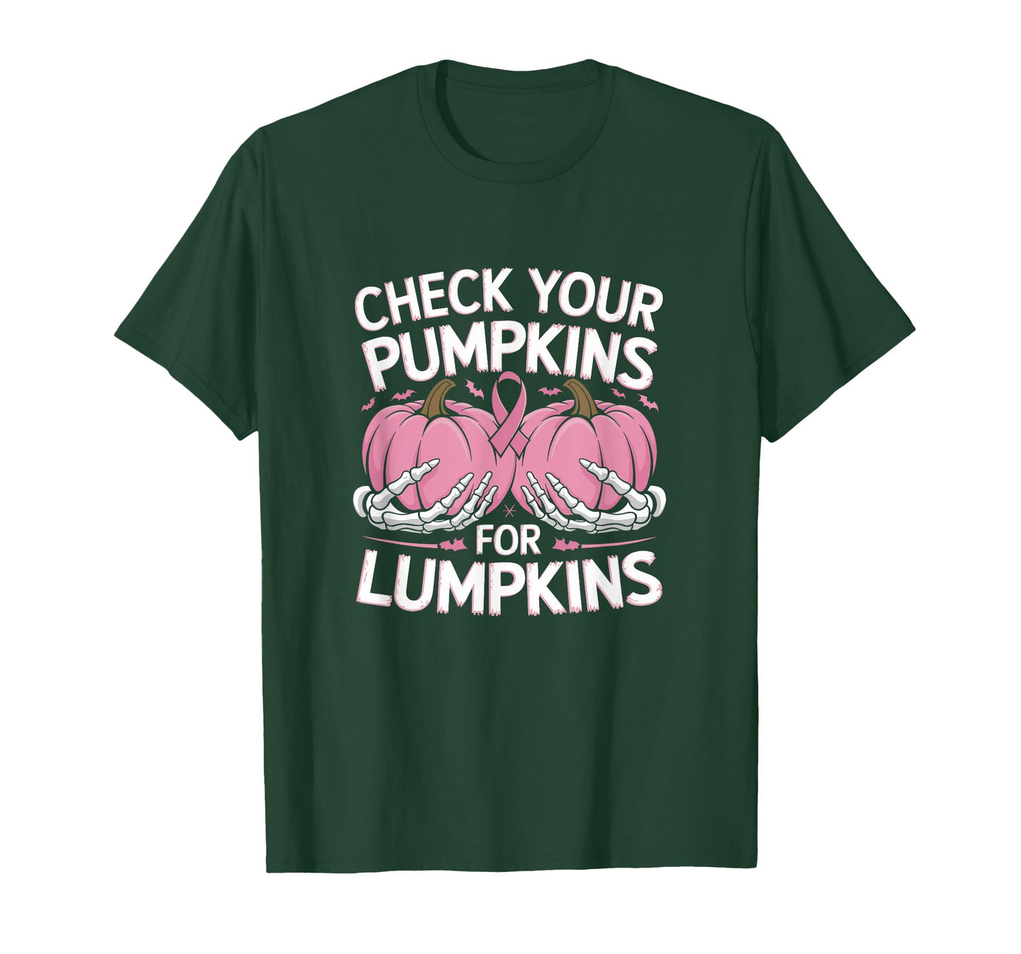 Check Your Pumpkins For Lumpkins Breast Cancer T-Shirt