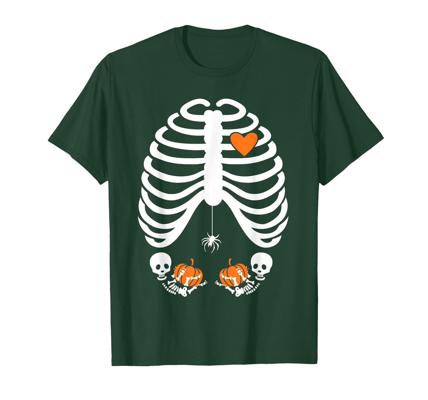 Halloween X-Ray Pregnancy - Expecting Twins Design T-Shirt