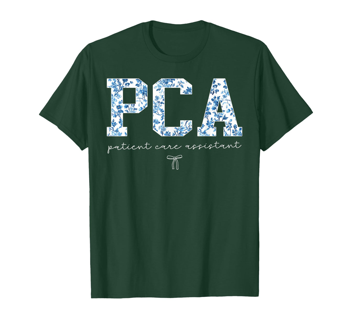 Floral Patient Care Assistant PCA Healthcare Worker Nursing T-Shirt