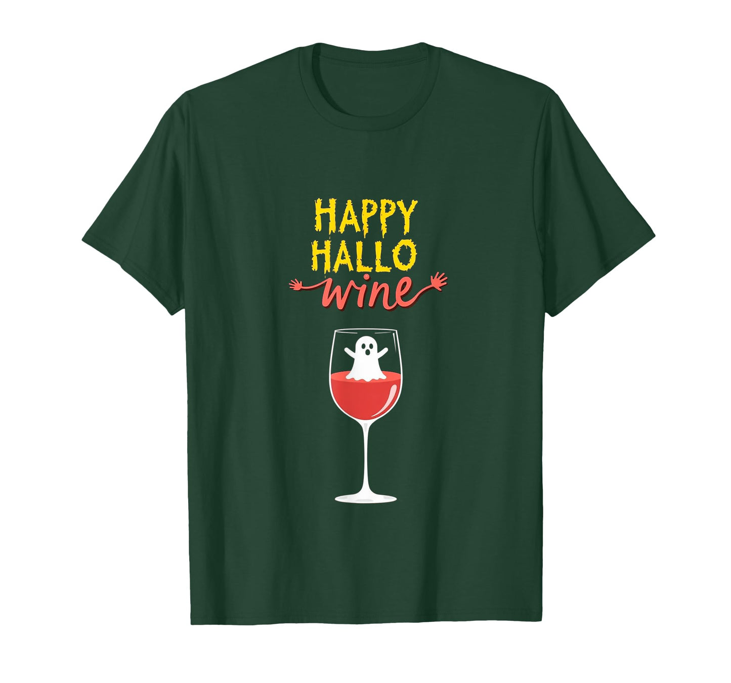 Happy Hallo Wine, Funny T-Shirt