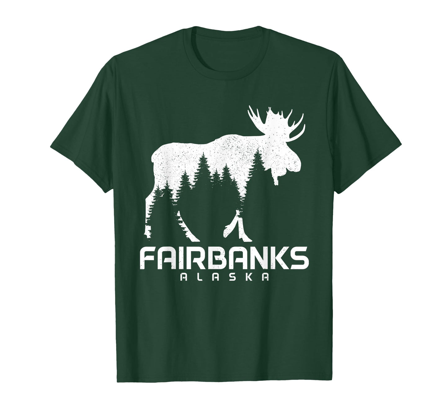 Fairbanks Alaska Vintage Pride Souvenir Moose Nature T-Shirt