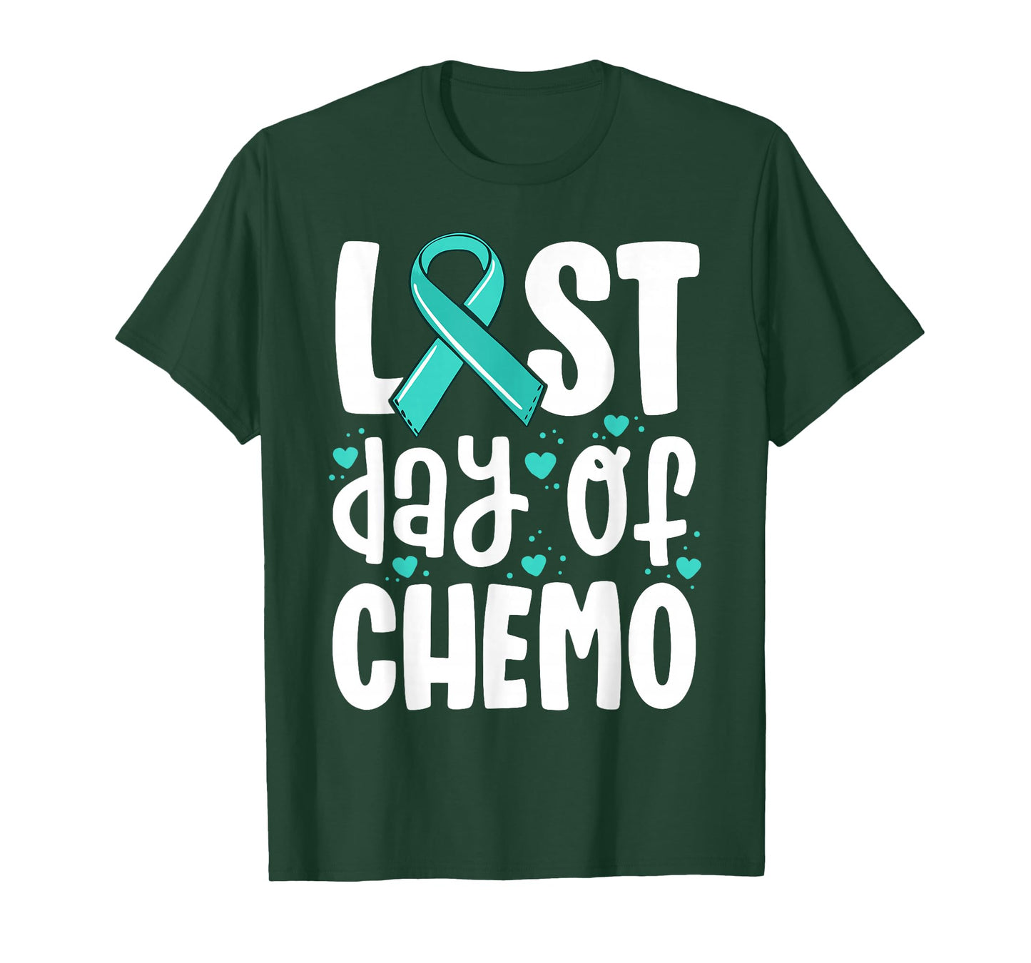 Last Day Of Chemo Shirt Women Ovarian Cancer Support Gifts T-Shirt