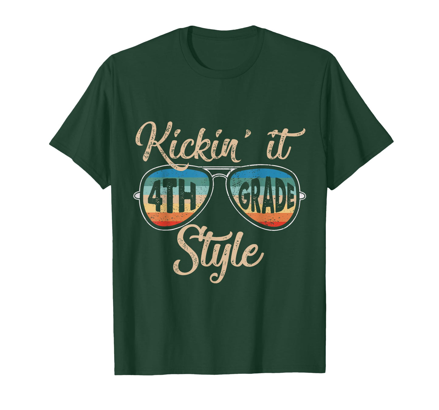Kickin' It 4th Grade Style Back To School Elementary Teacher T-Shirt