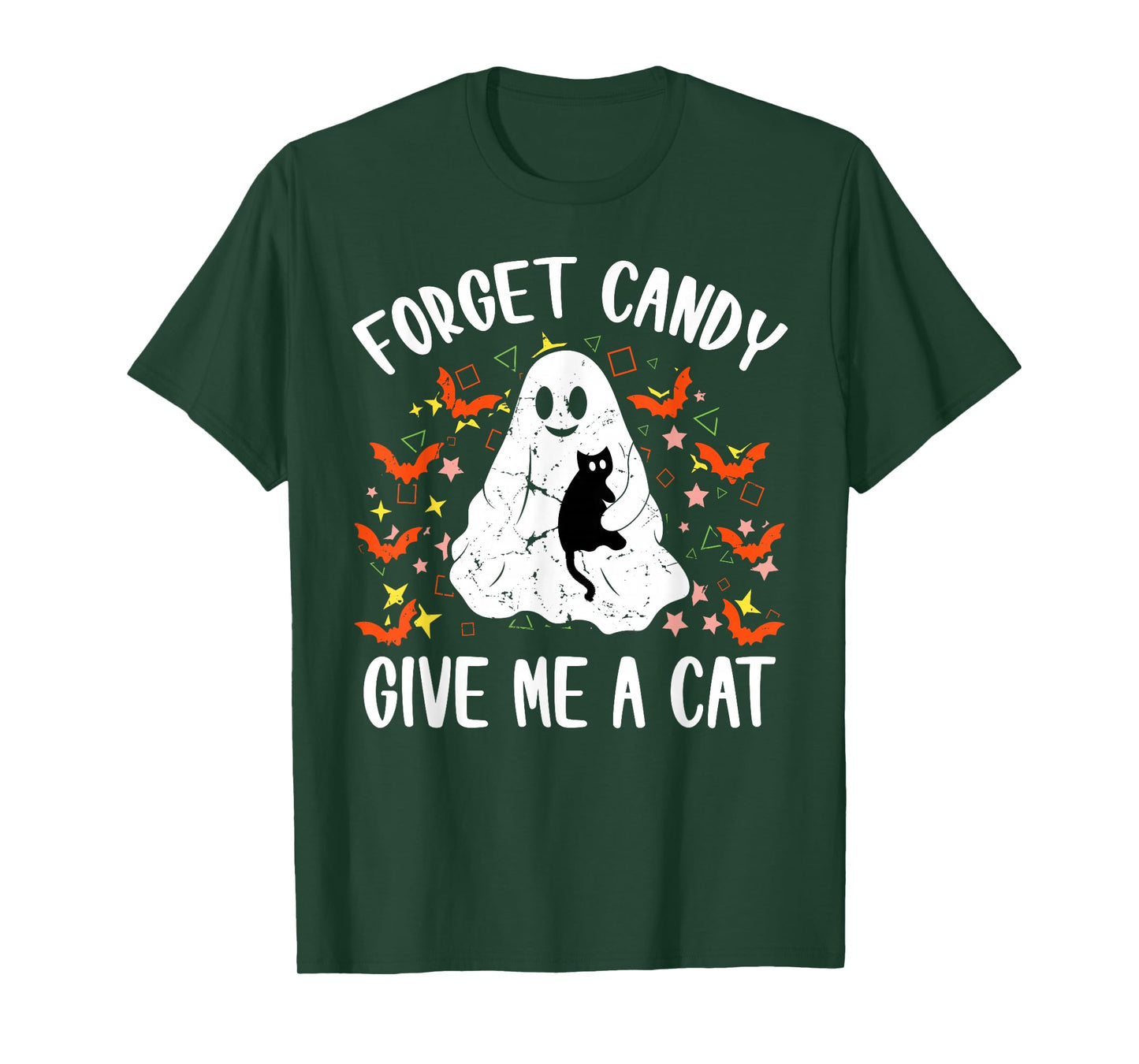Halloween Forget Candy Give Me Cat Costume Women Men Kids T-Shirt