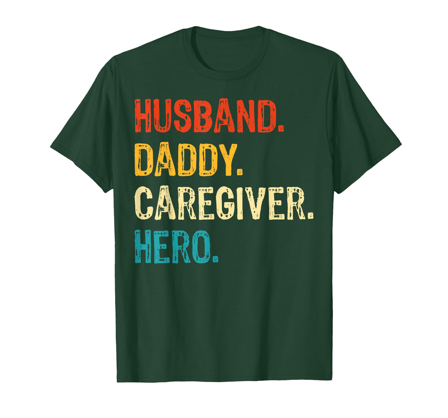 Husband Daddy Caregiver Hero - Vintage Style Mens Caregiver T-Shirt