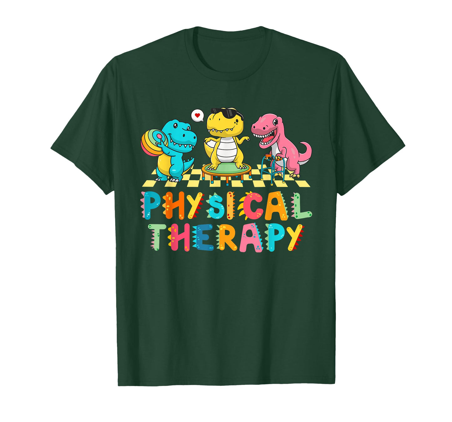 Pediatric Physical Therapist Cute Dinosaur PT PTA Therapy T-Shirt
