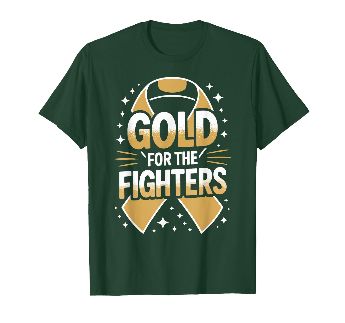 Fighter Gold Ribbon Childhood Cancer Awareness T-Shirt