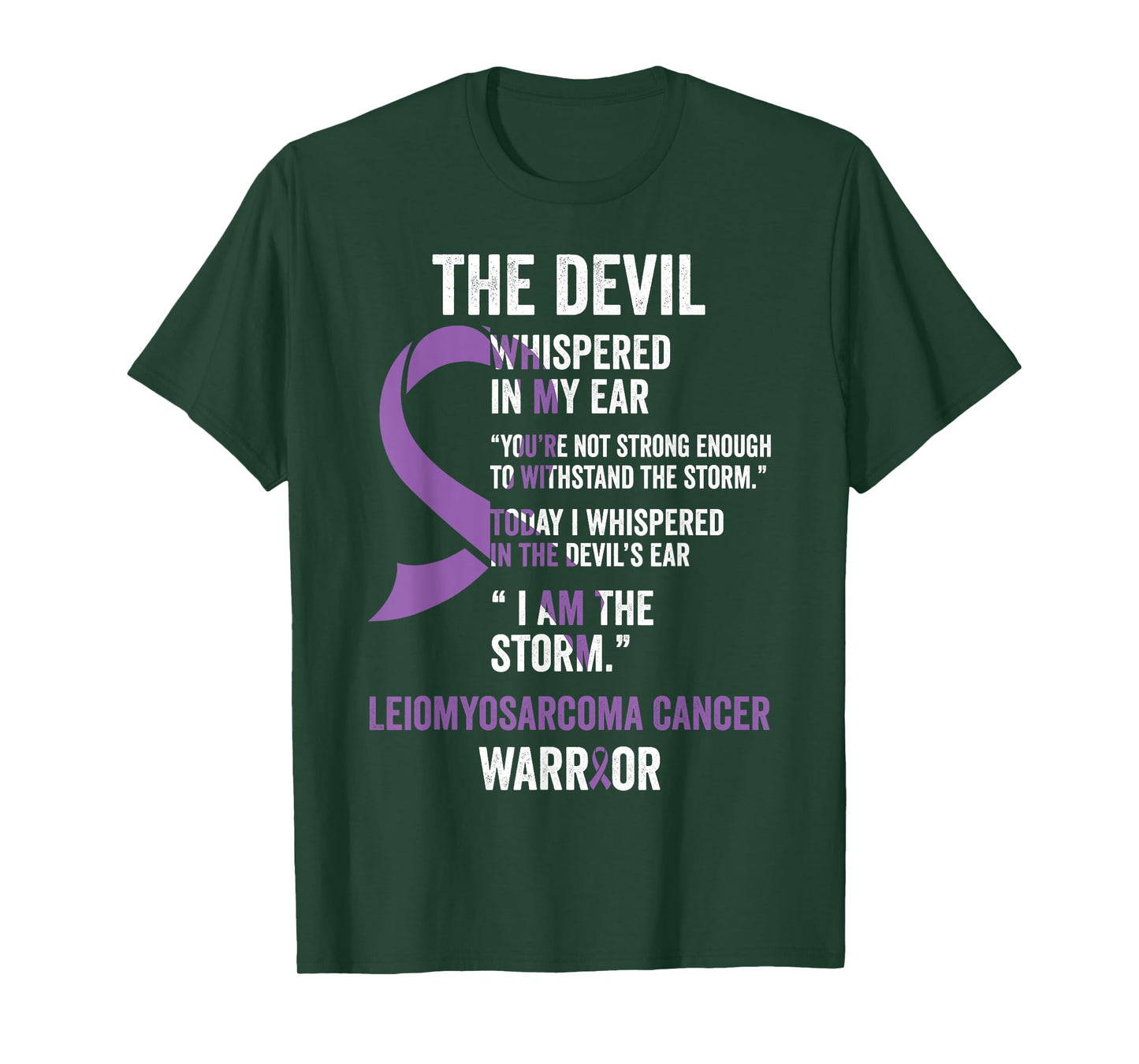The Devil- Leiomyosarcoma Cancer Awareness Support Ribbon T-Shirt