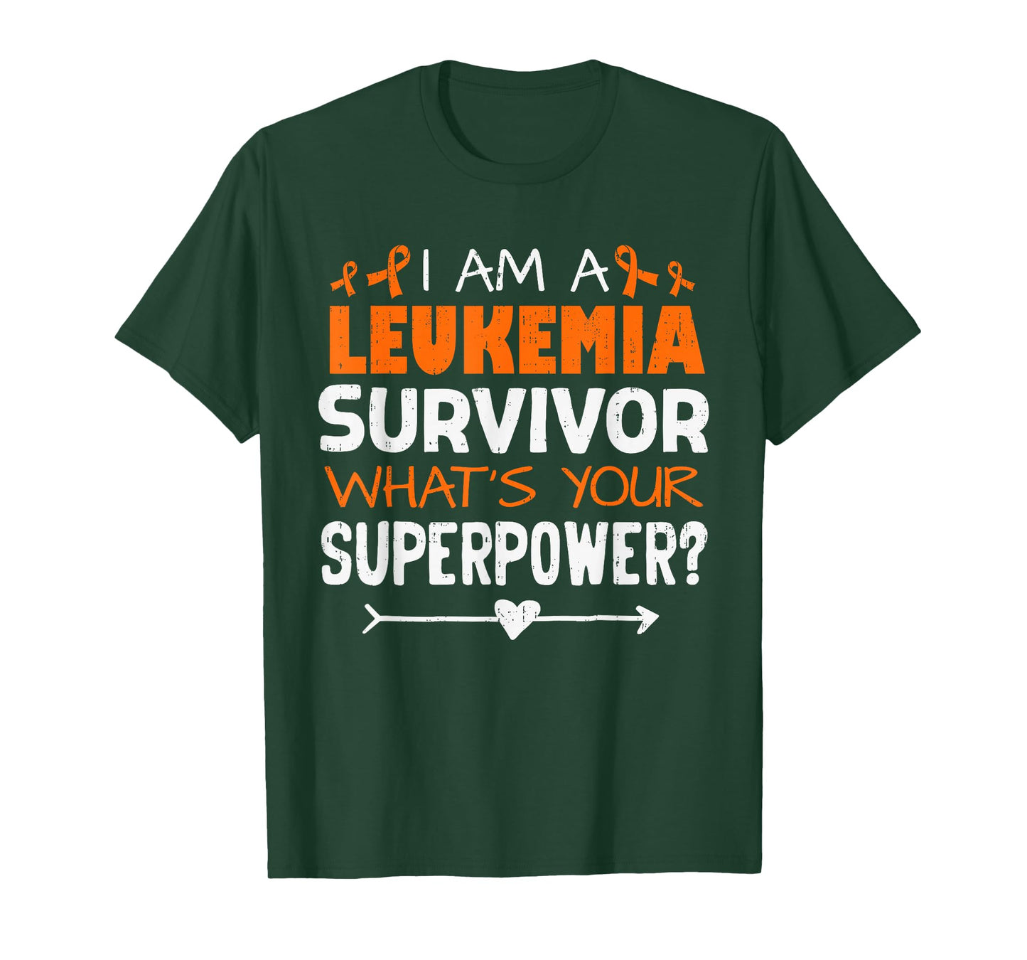Leukemia Cancer Survivor Awareness Warrior Ribbon Orange T-Shirt