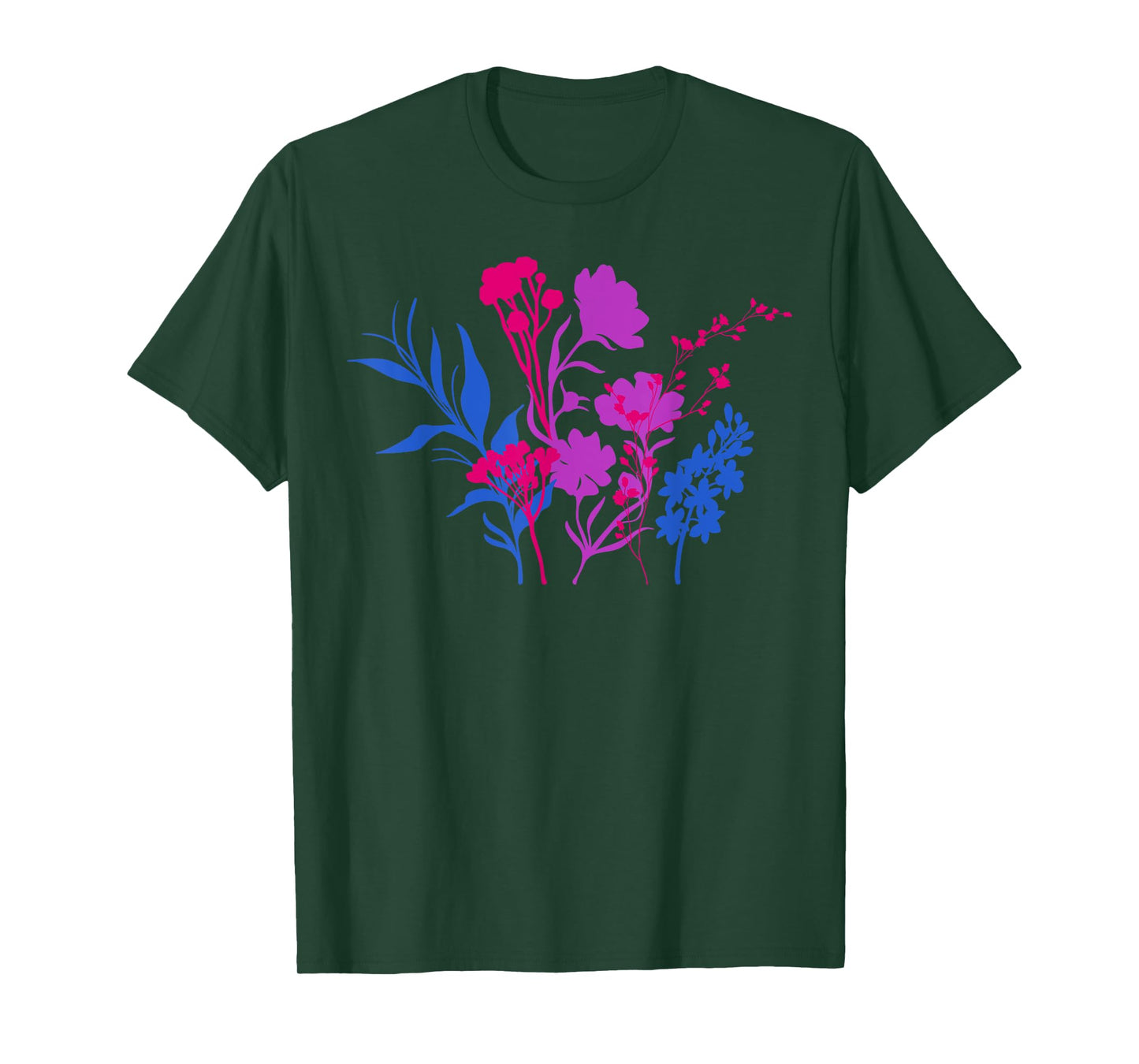 Bisexual Pride Floral Bouquet Bi Colors Aesthetic T-Shirt