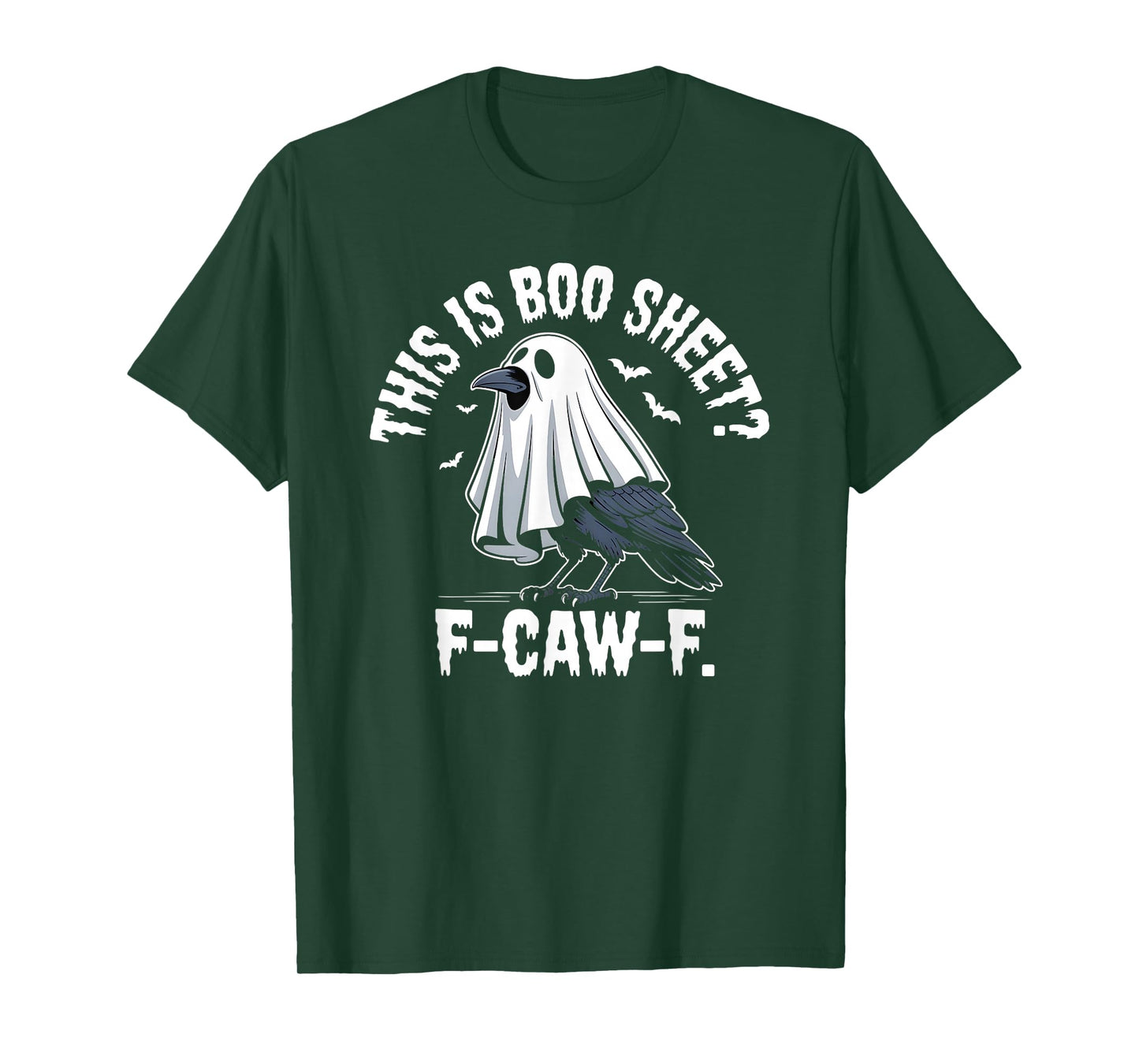 This is Boo Sheet F-Caw-F Crow Ghost Sarcasm Funny Halloween T-Shirt