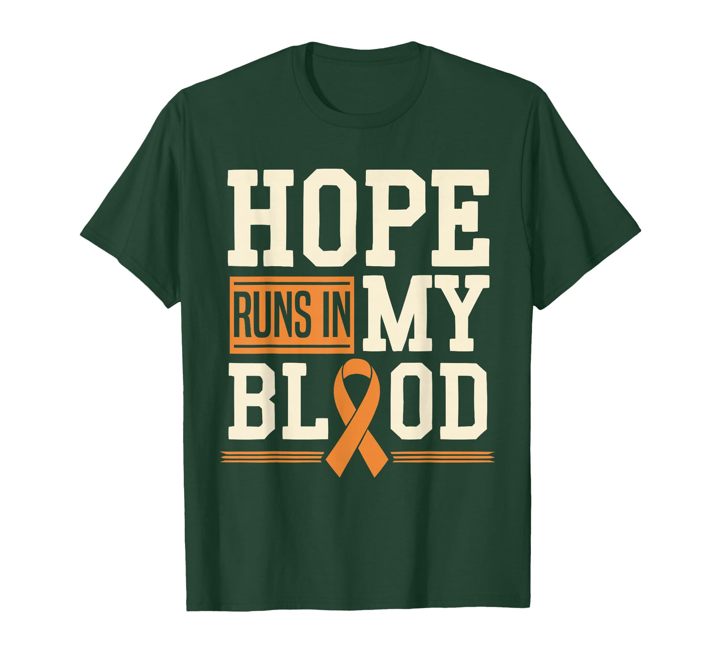 Bone Marrow Orange Ribbon Acute Myeloid Leukemia Awareness T-Shirt