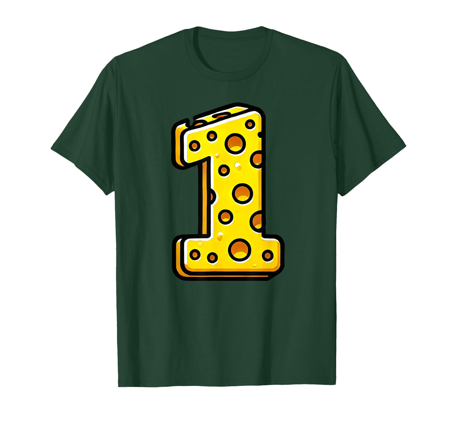 Happy 1st Birthday Cheese Number Boys Girls Kids T-Shirt