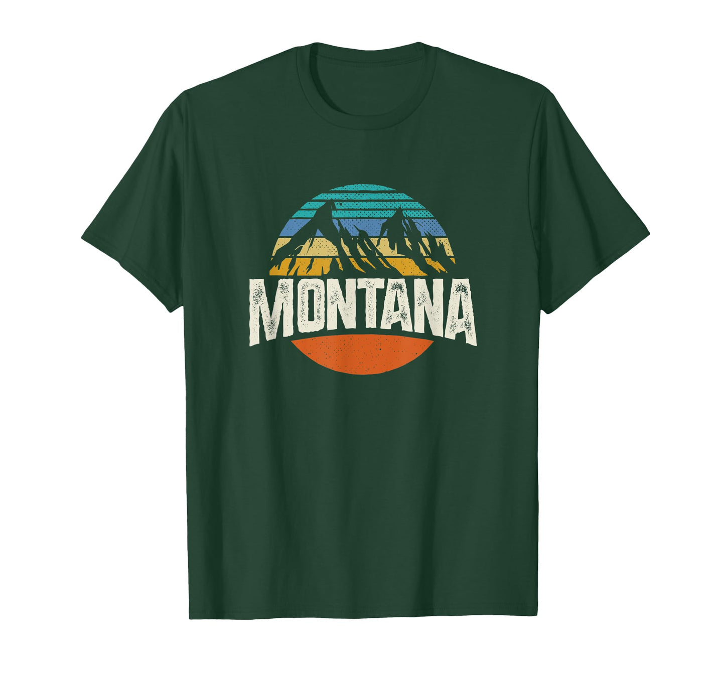 Montana Mountains Retro Design Hiking MT T-Shirt