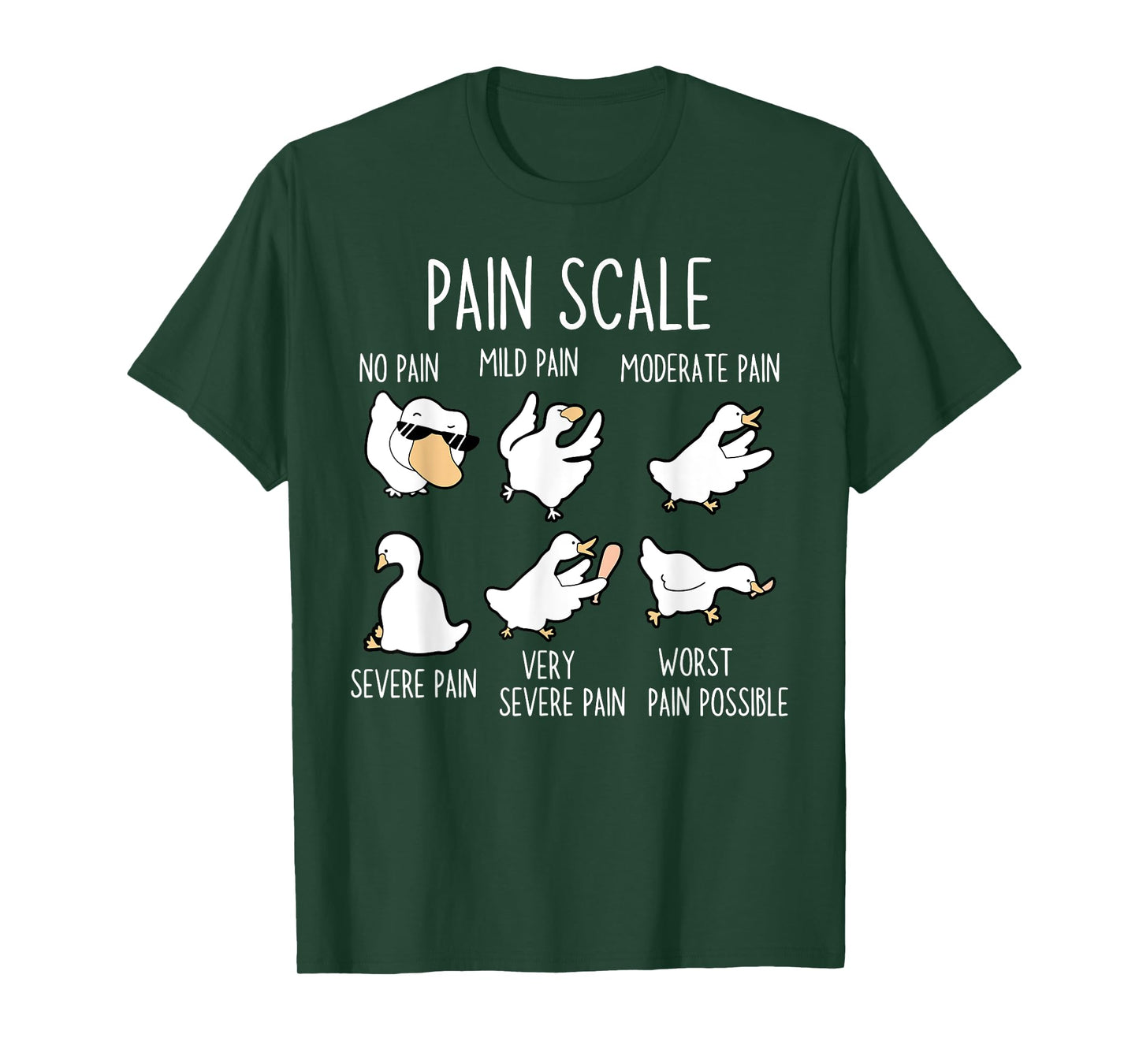 Silly Goose Pain Scale Registered Nurse Triage Assessment T-Shirt