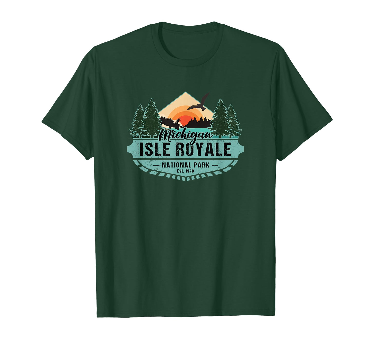 Isle Royale National Park Michigan Hiking Vacation Souvenir T-Shirt