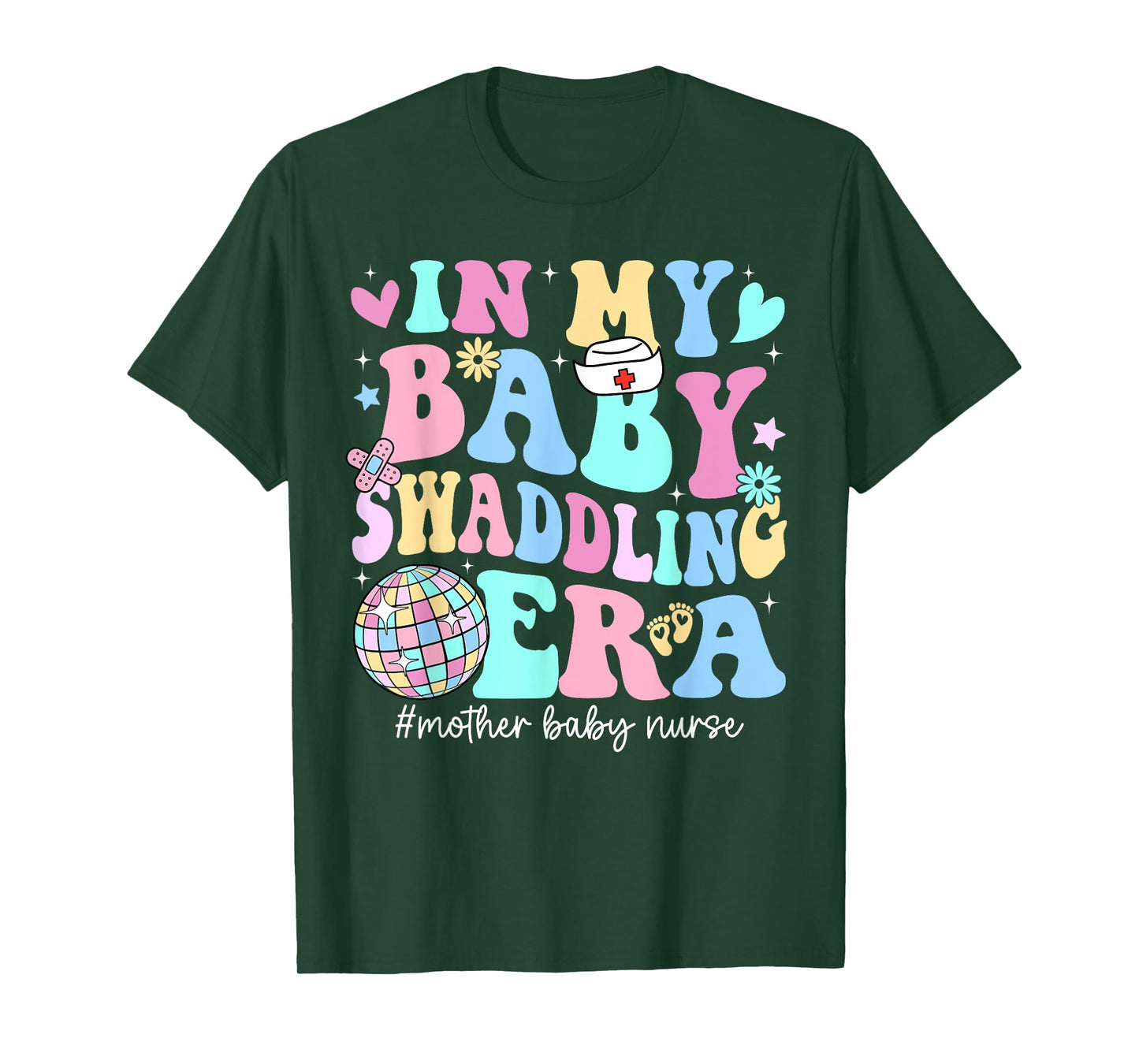 In My Baby Swaddling Era Mother Baby Nurse Postpartum Groovy T-Shirt