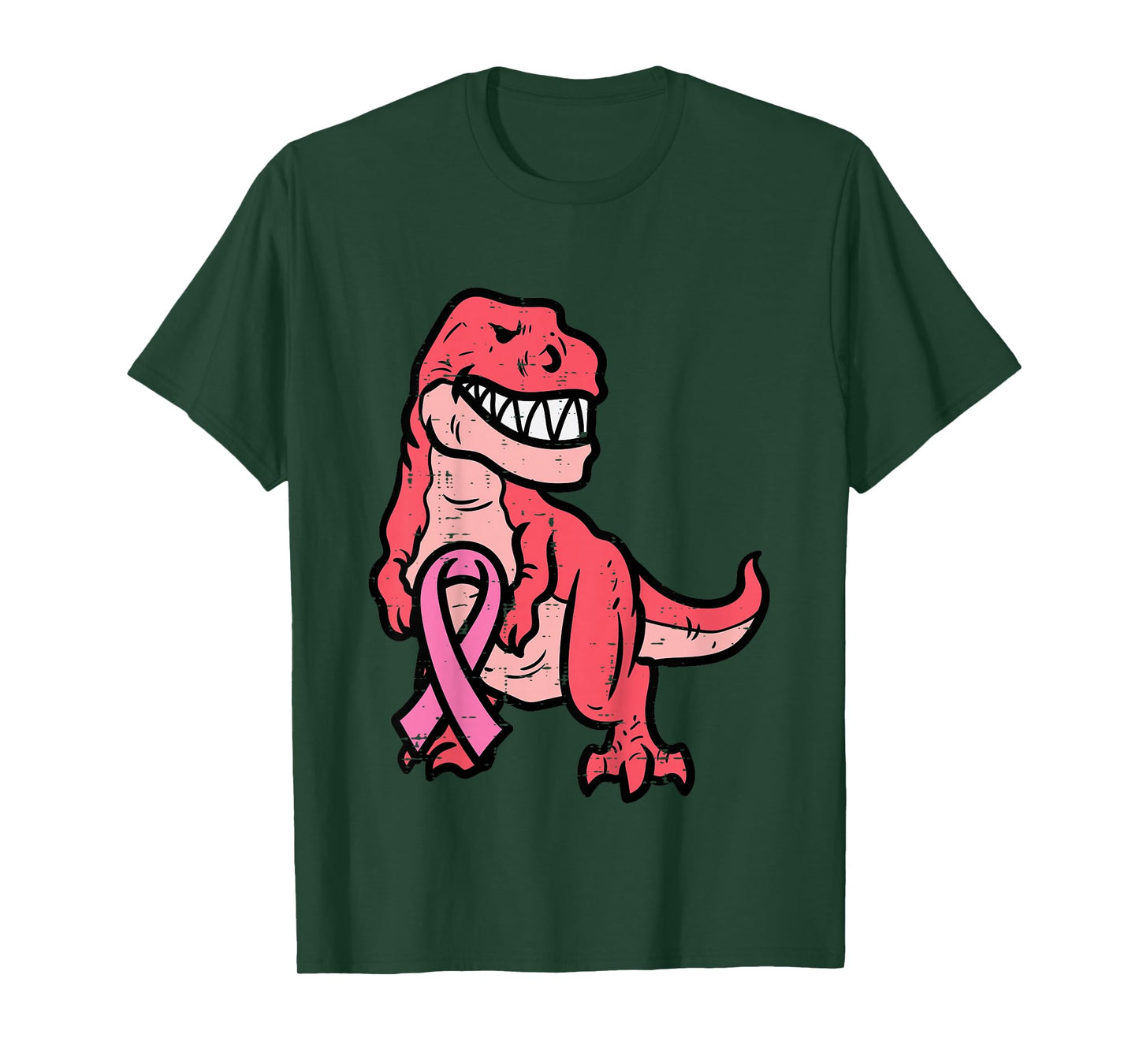 Kids Breast Cancer Awareness Dino Pink Ribbon Boys Kids Toddler T-Shirt