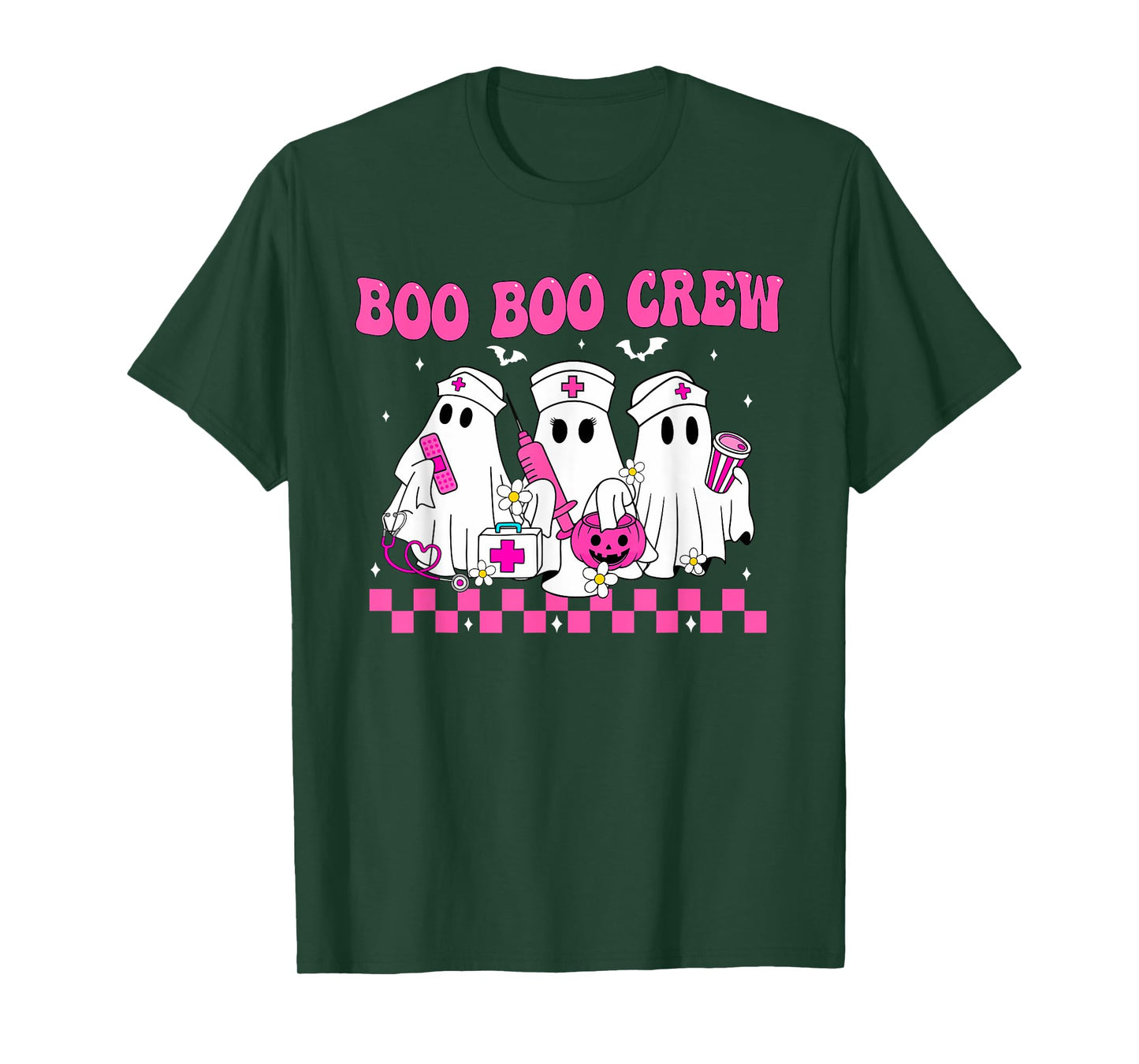 Boo Boo Crew Nurse Halloween Costume Spooky Ghost Nurse T-Shirt
