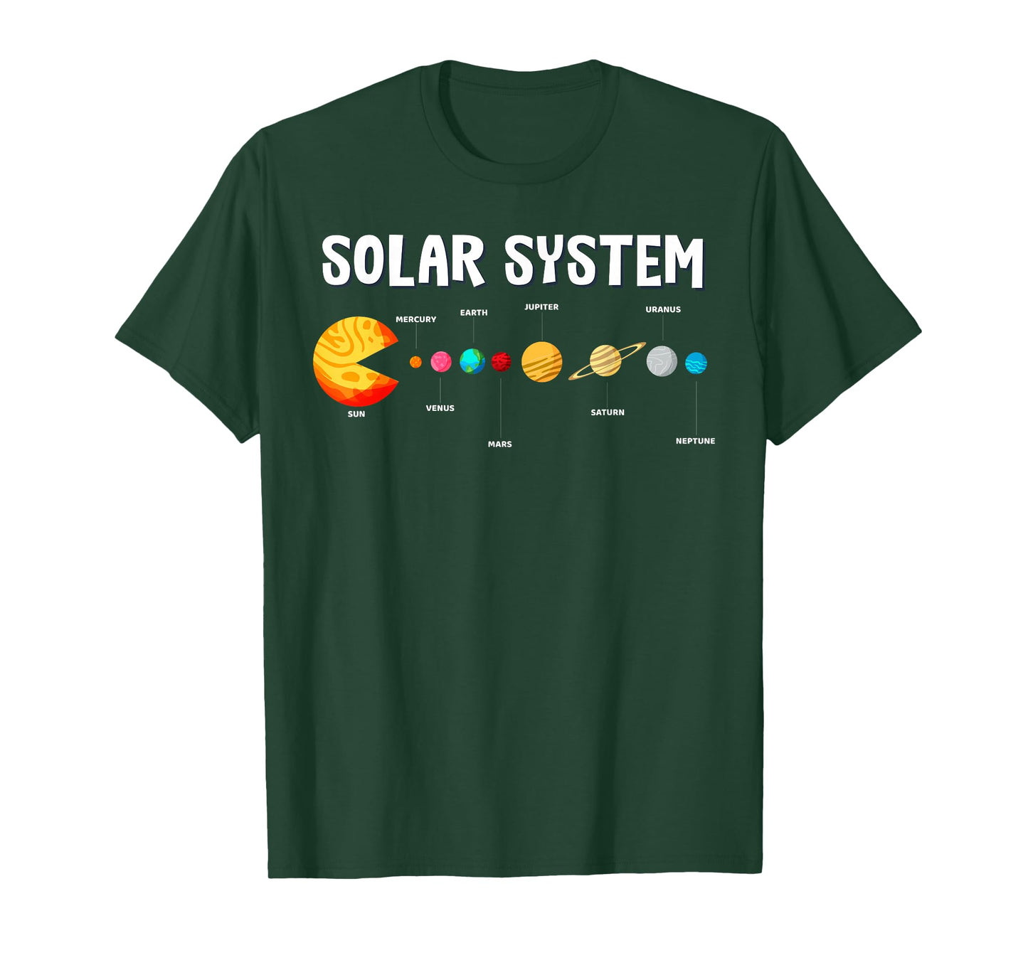 Funny Solar System Astronauts Space Video Games Men Women T-Shirt