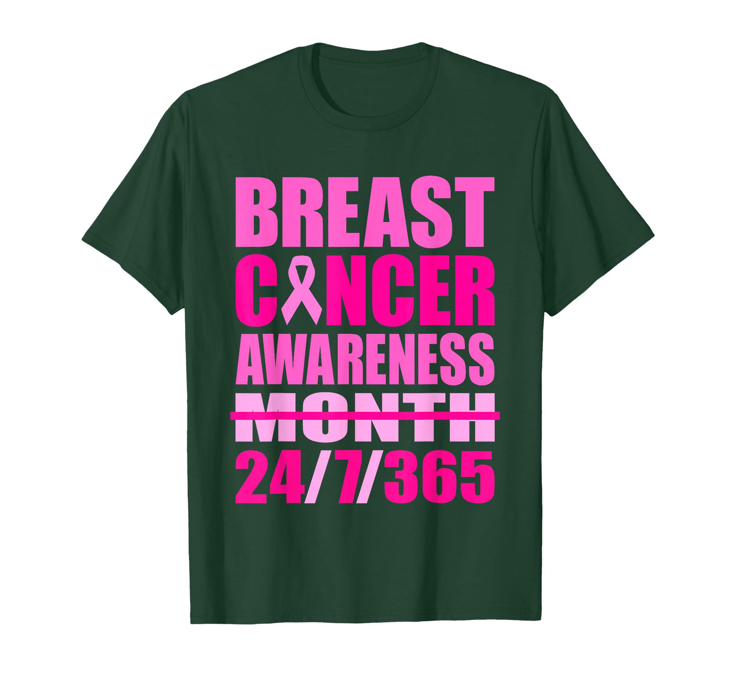 Breast Cancer Awareness 24 7 365 Days Pink Breast Cancer T-Shirt