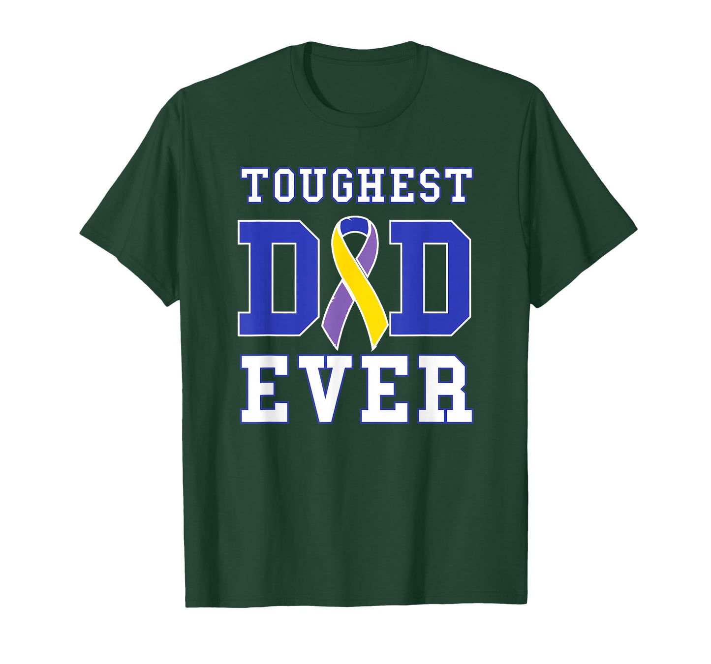Toughest Dad Ever - Bladder Cancer Awareness Ribbon T-Shirt