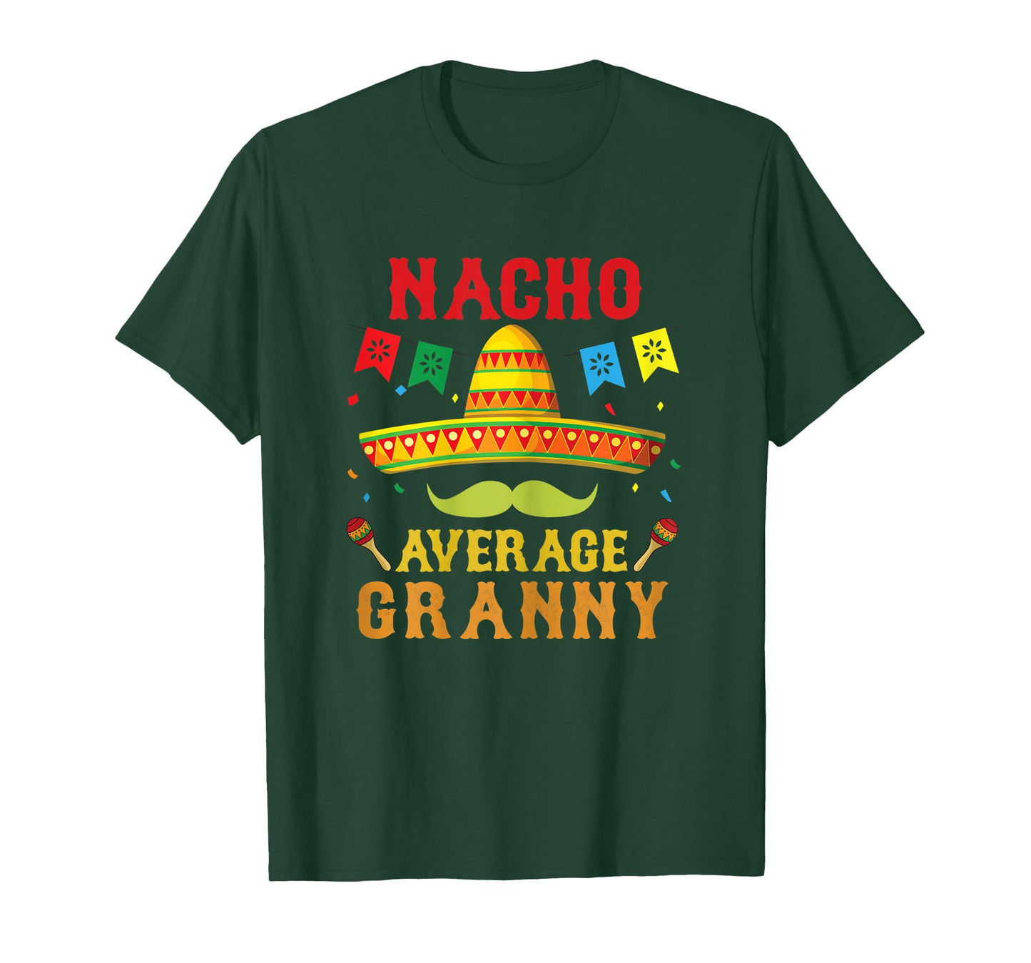 Womens Nacho Average Granny Mexican Hat Funny Vintage Gift T-Shirt