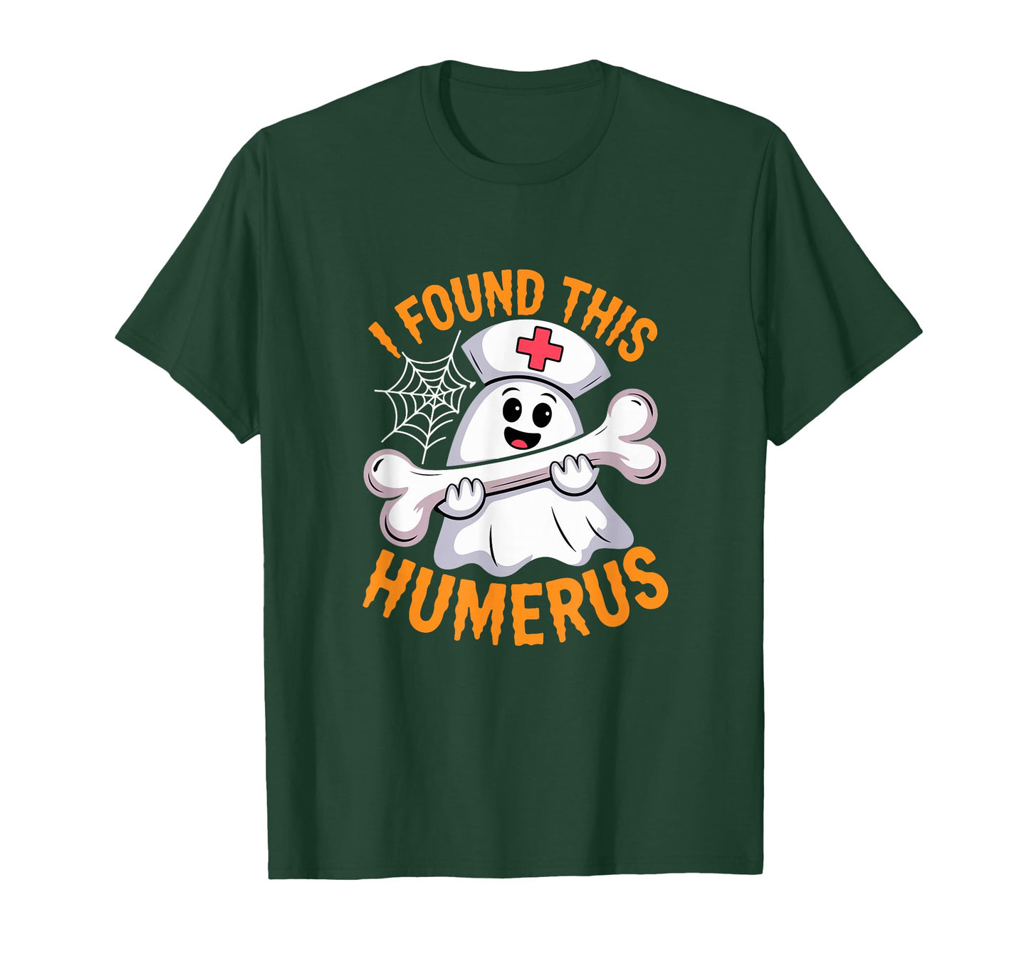 I Found This Humerus Halloween Ghost Cosplay Nurse Doctor T-Shirt