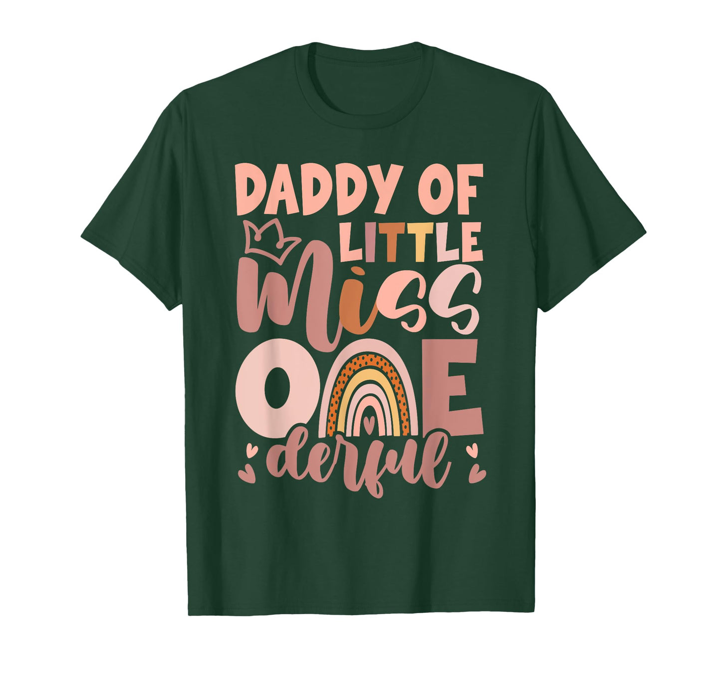 Boho Daddy of Miss Onederful 1st Birthday Girl Cute T-Shirt