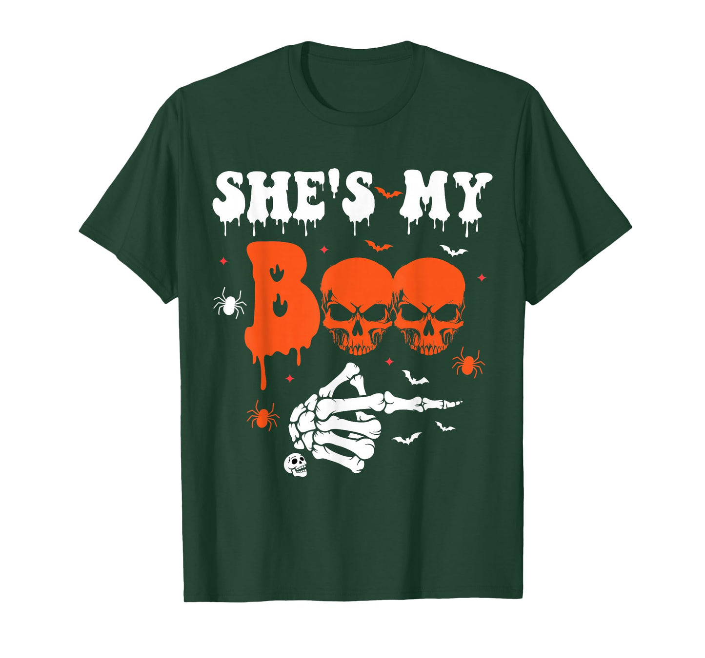 She’s My Boo Skeleton Couples Matching Couple Halloween T-Shirt