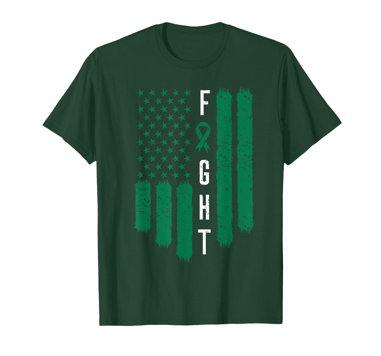 Liver Cancer Awareness Primary Hepatic American Flag Gift T-Shirt