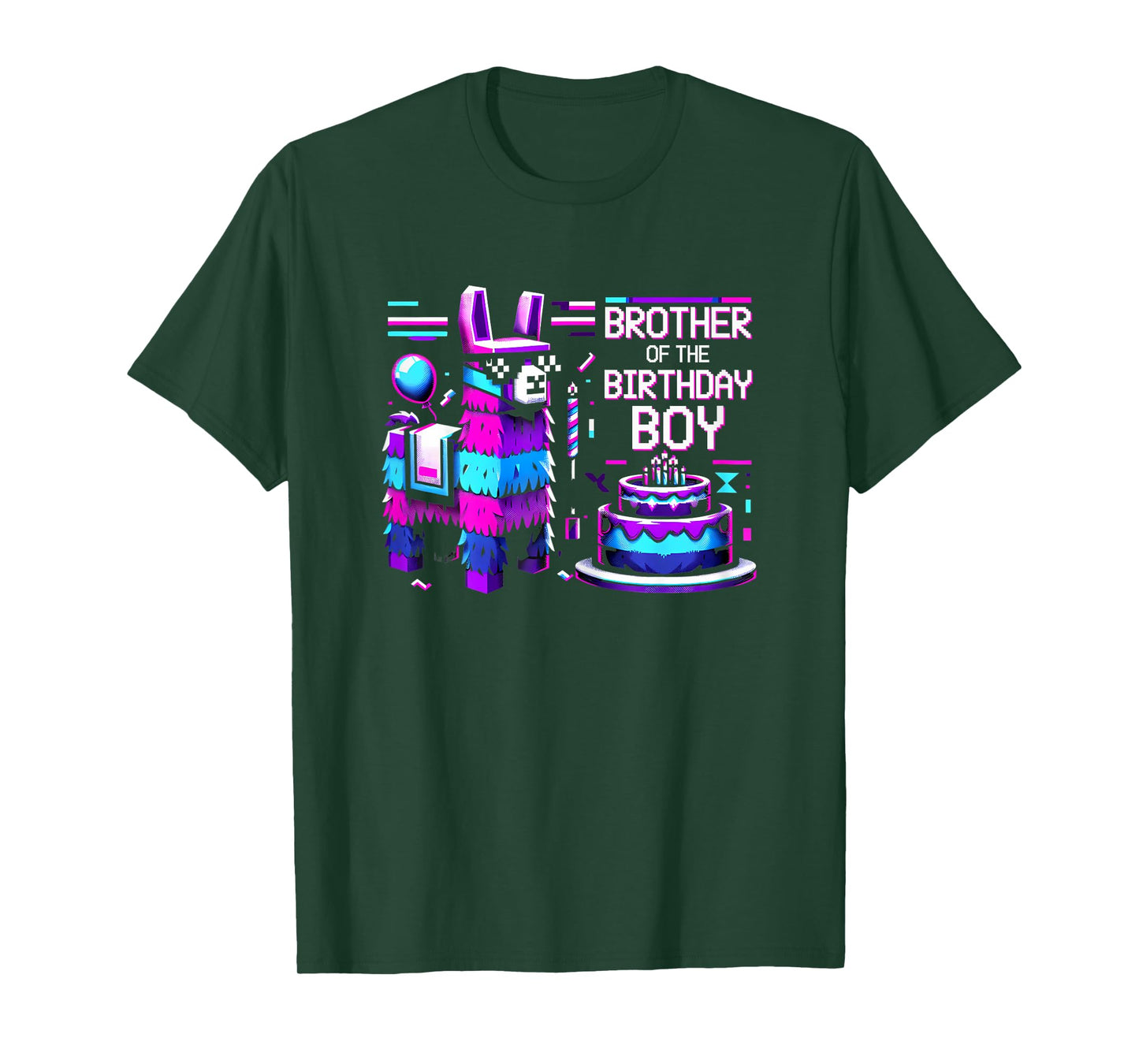 Llama Pinata Brother Of The Birthday Boy Party Family T-Shirt