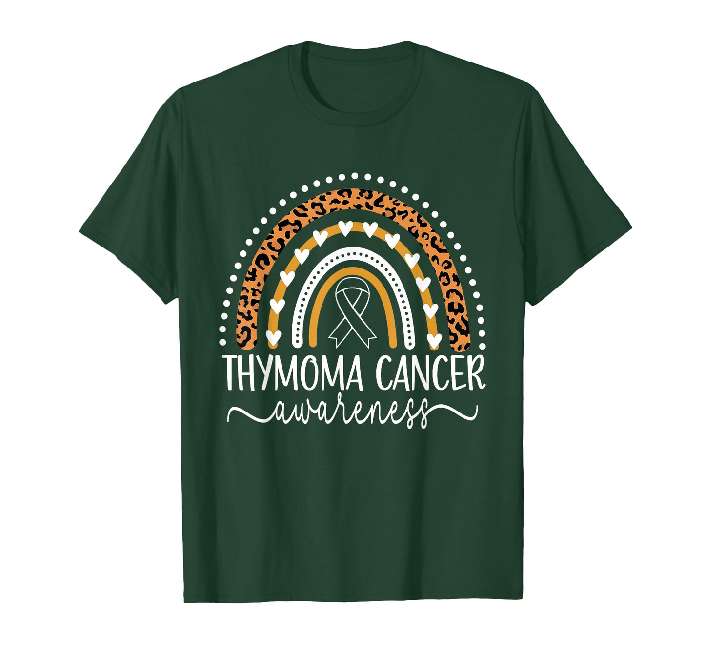 Wear Purple Thymoma Cancer Awareness Leopard Rainbow T-Shirt