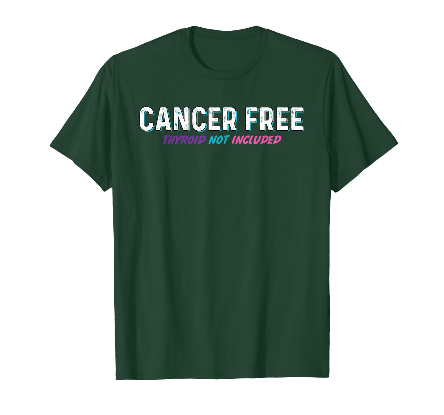 Thyroid Cancer Free- Survivor Thyroid Cancer Support Ribbon T-Shirt